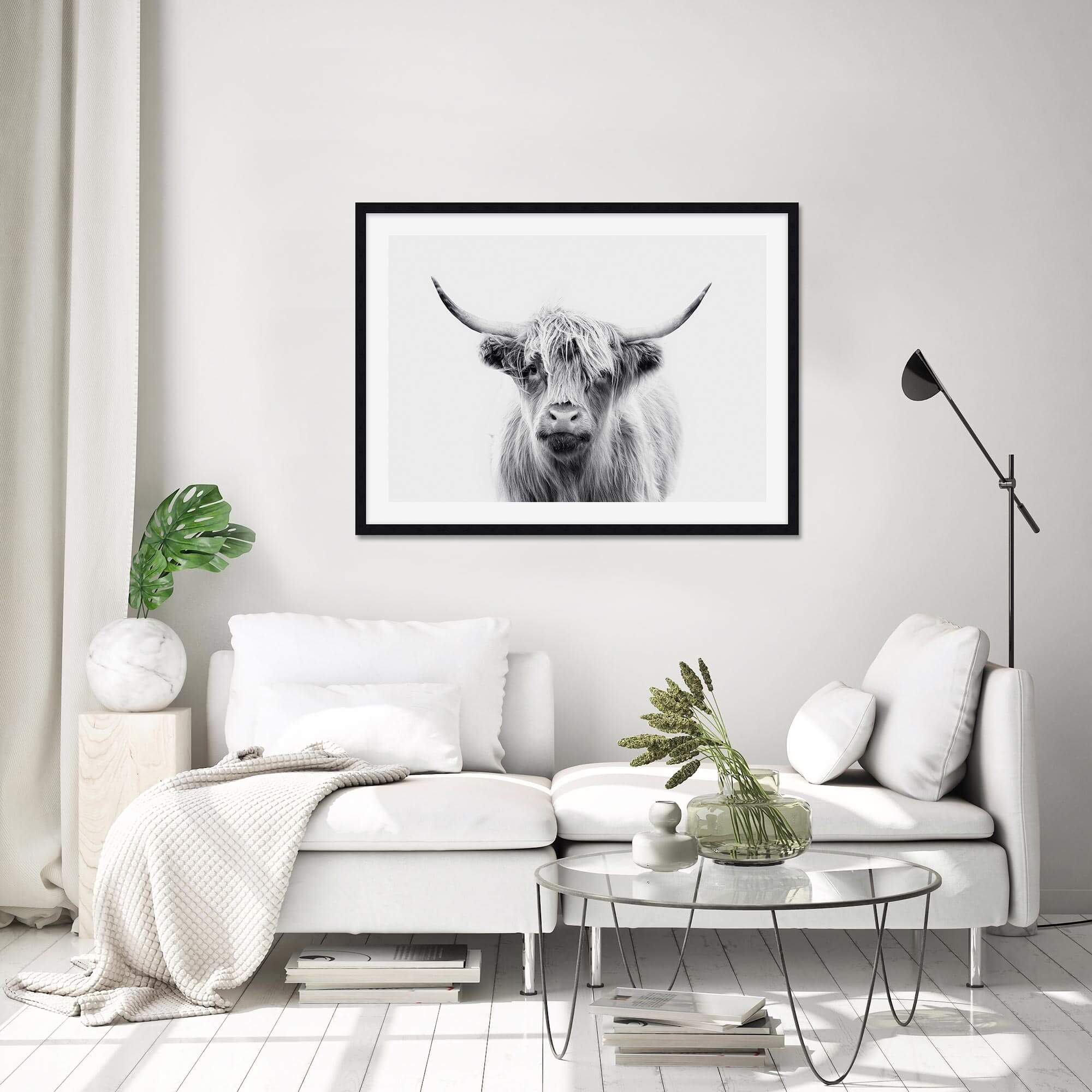 Highland Cow Wall Art for Living Room