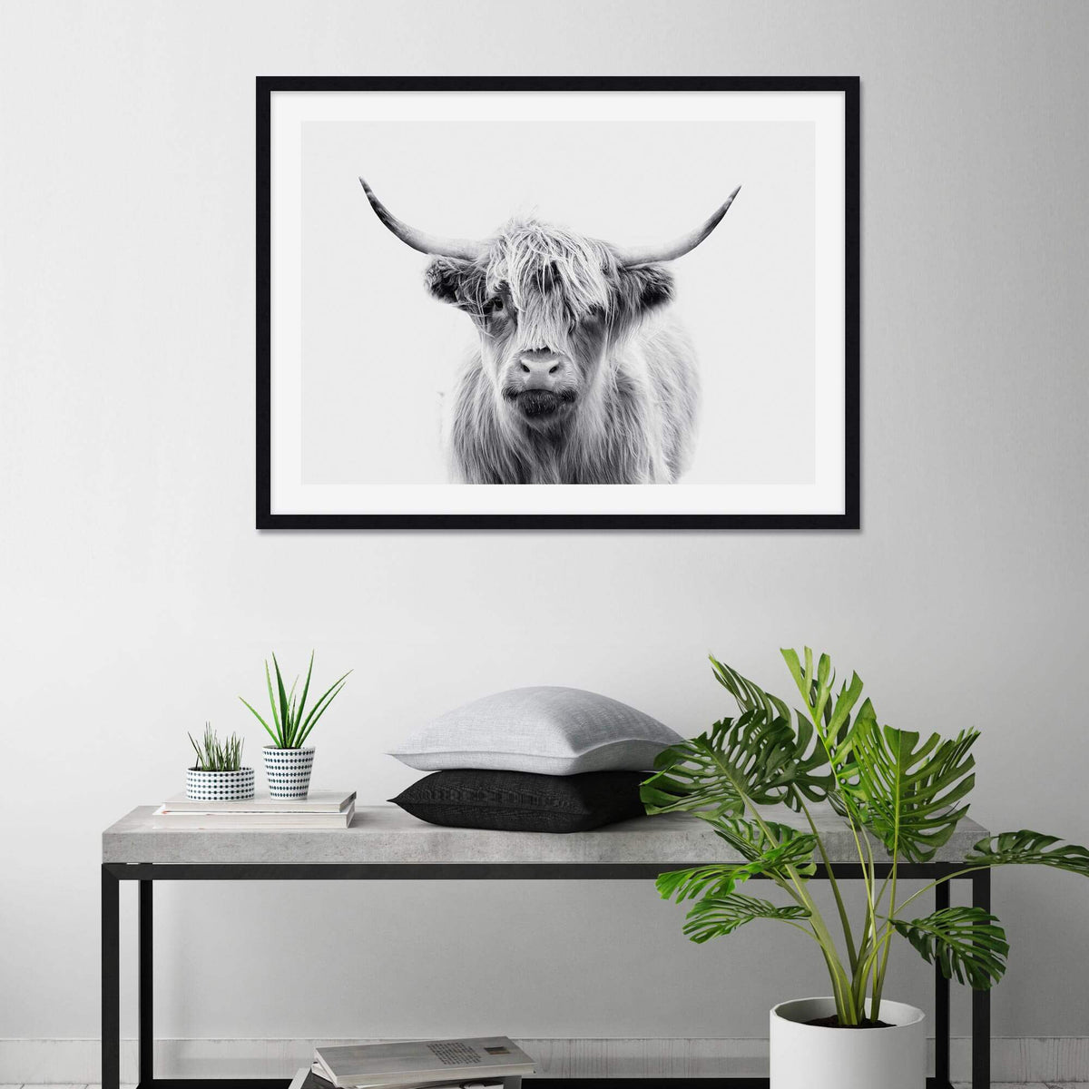 Highland Cow Wall Art for Bedroom