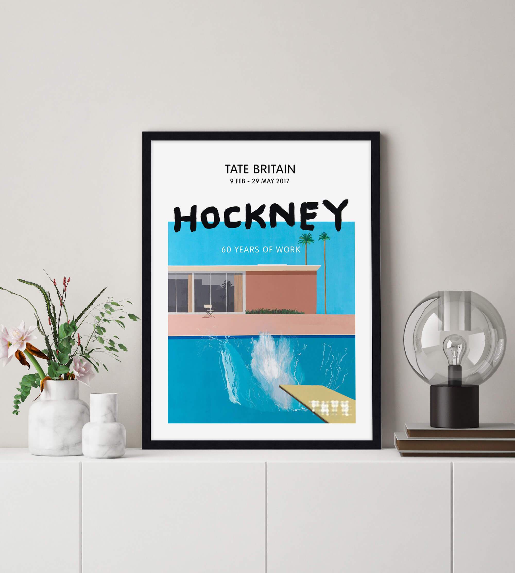 Hockney Exhibition Poster - A Bigger Splash by David Hockney Wall Art