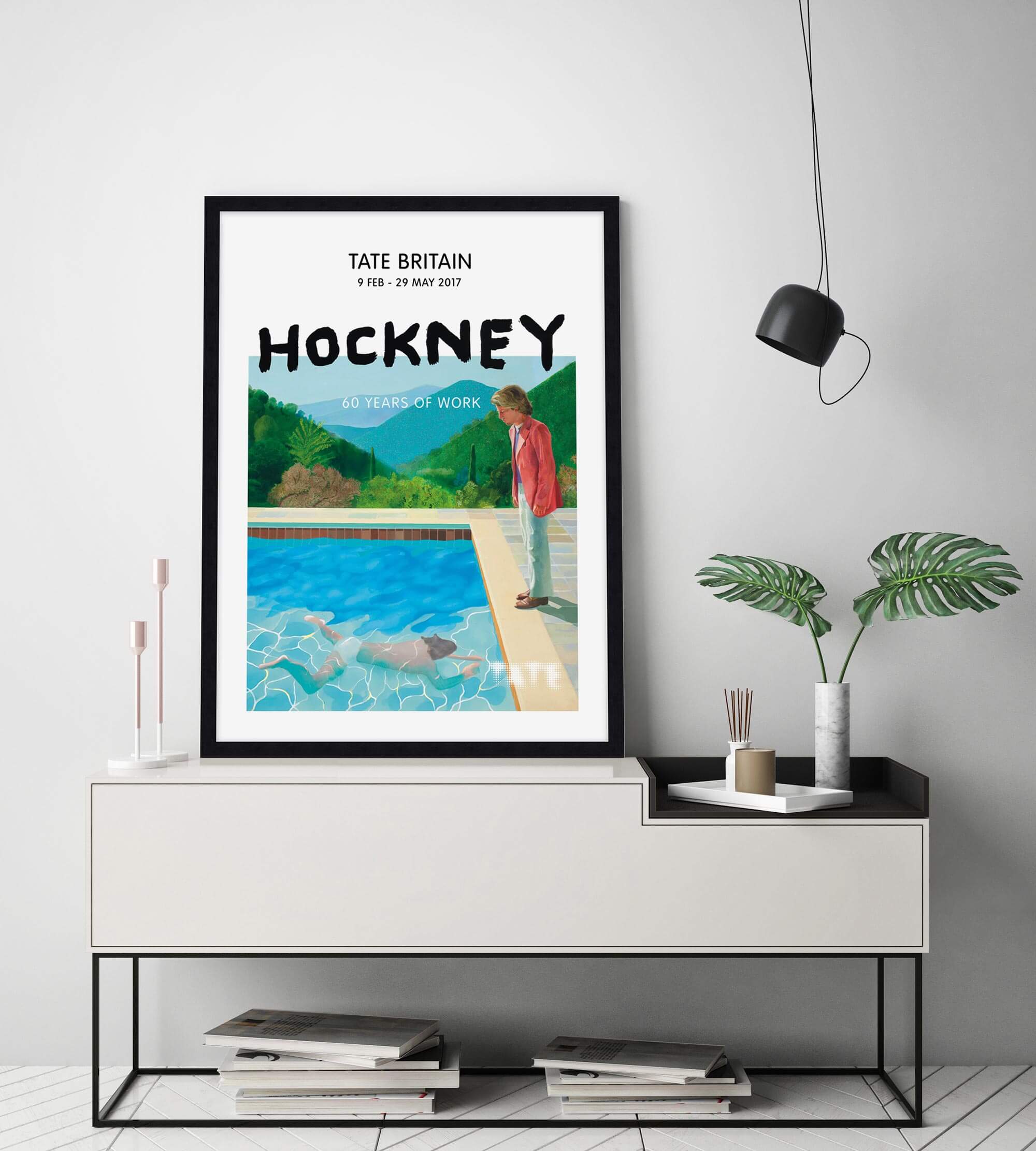 Hockney Exhibition Poster - Portrait Of An Artist by David Hockney Wall Art for Living Room