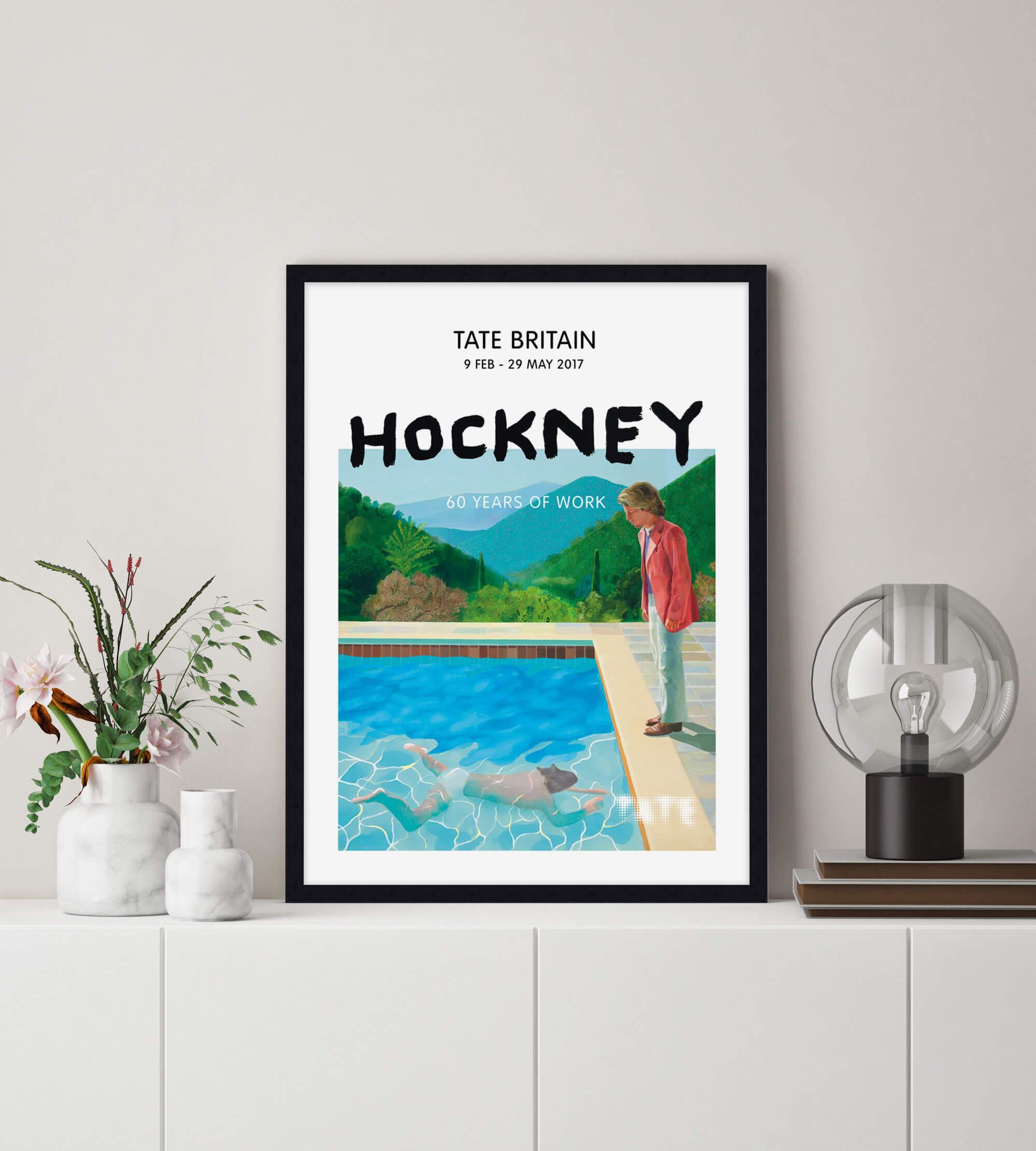 Hockney Exhibition Poster - Portrait Of An Artist by David Hockney Wall Art