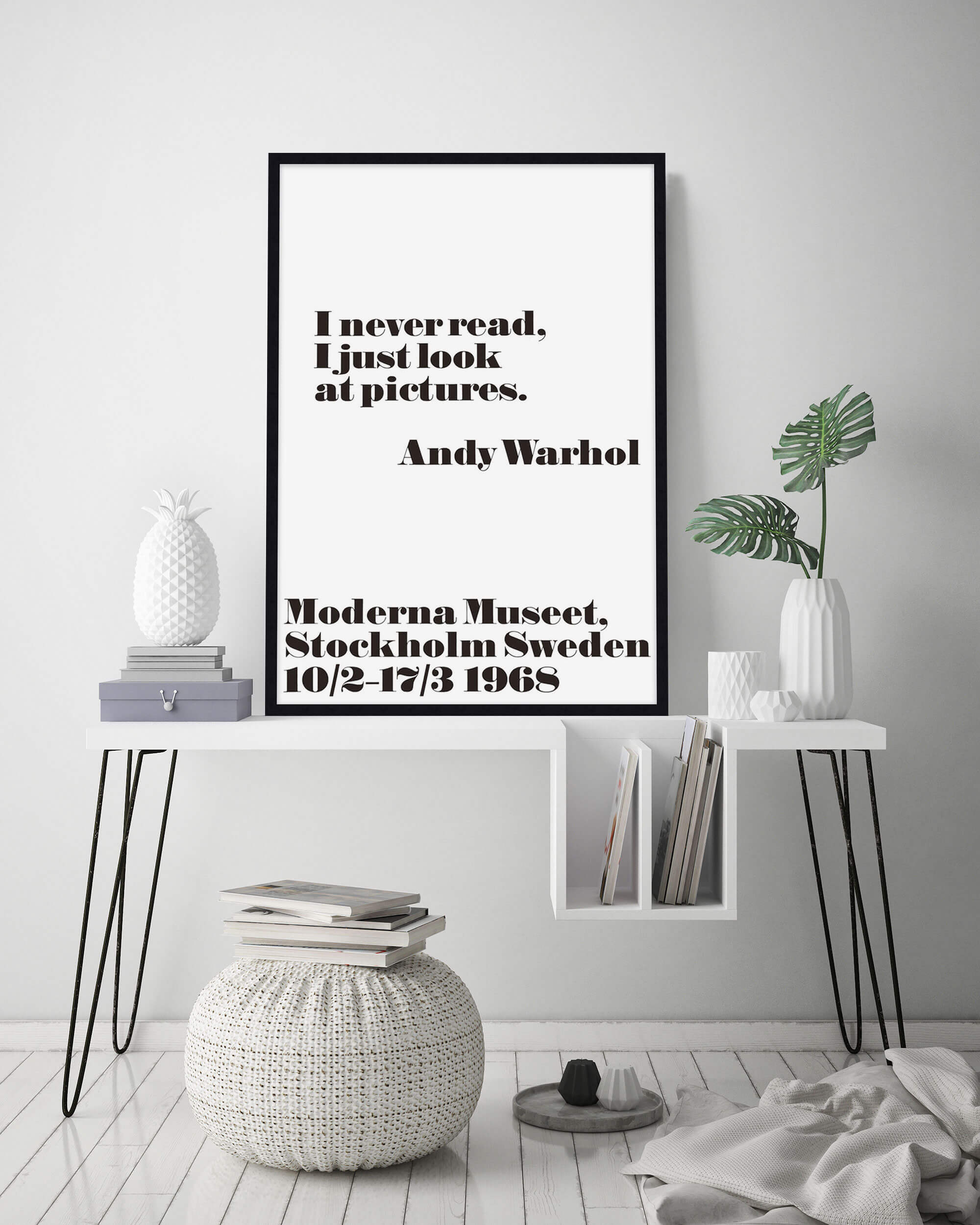I Never Read by Andy Warhol Wall Art for Bedroom