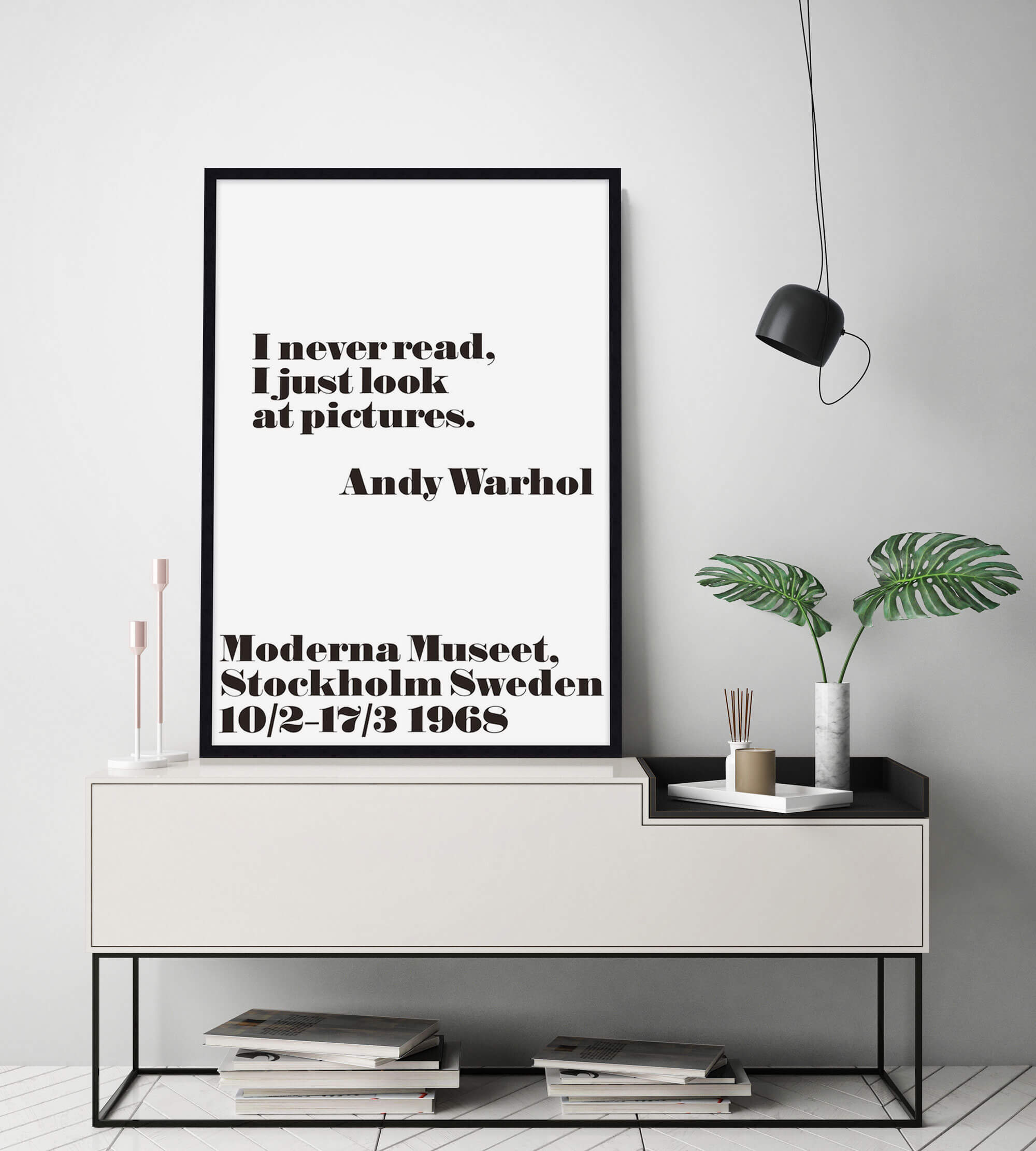 I Never Read by Andy Warhol Wall Art for Living Room