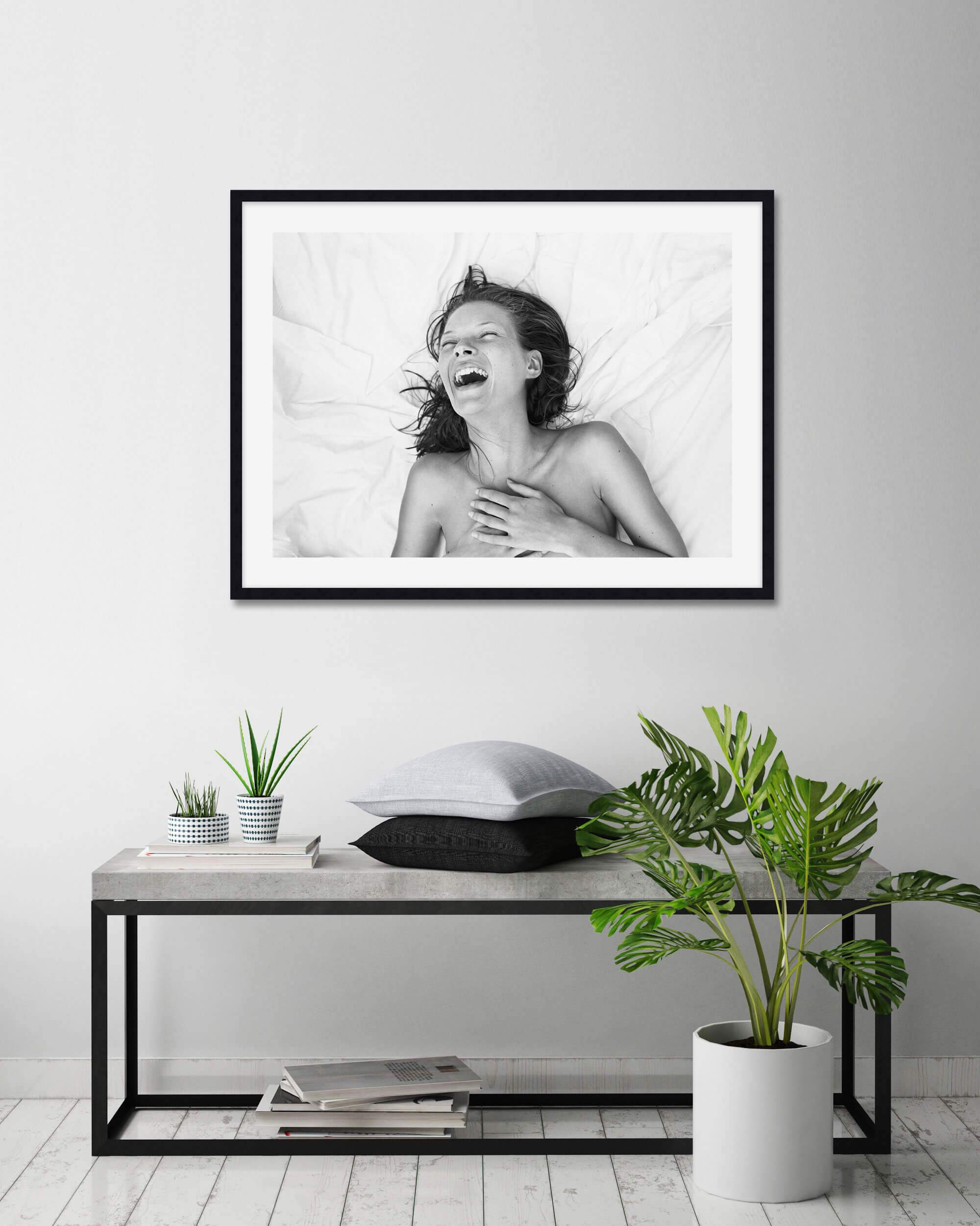 Kate Moss Laughing Wall Art for Bedroom