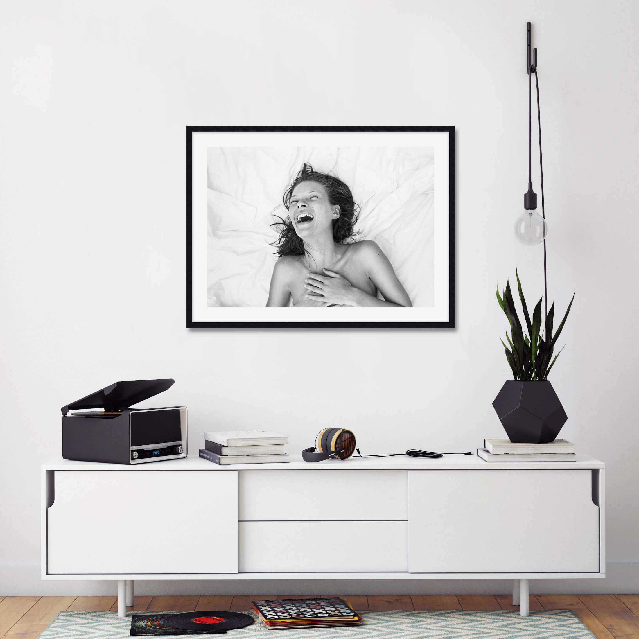 Kate Moss Laughing Wall Art