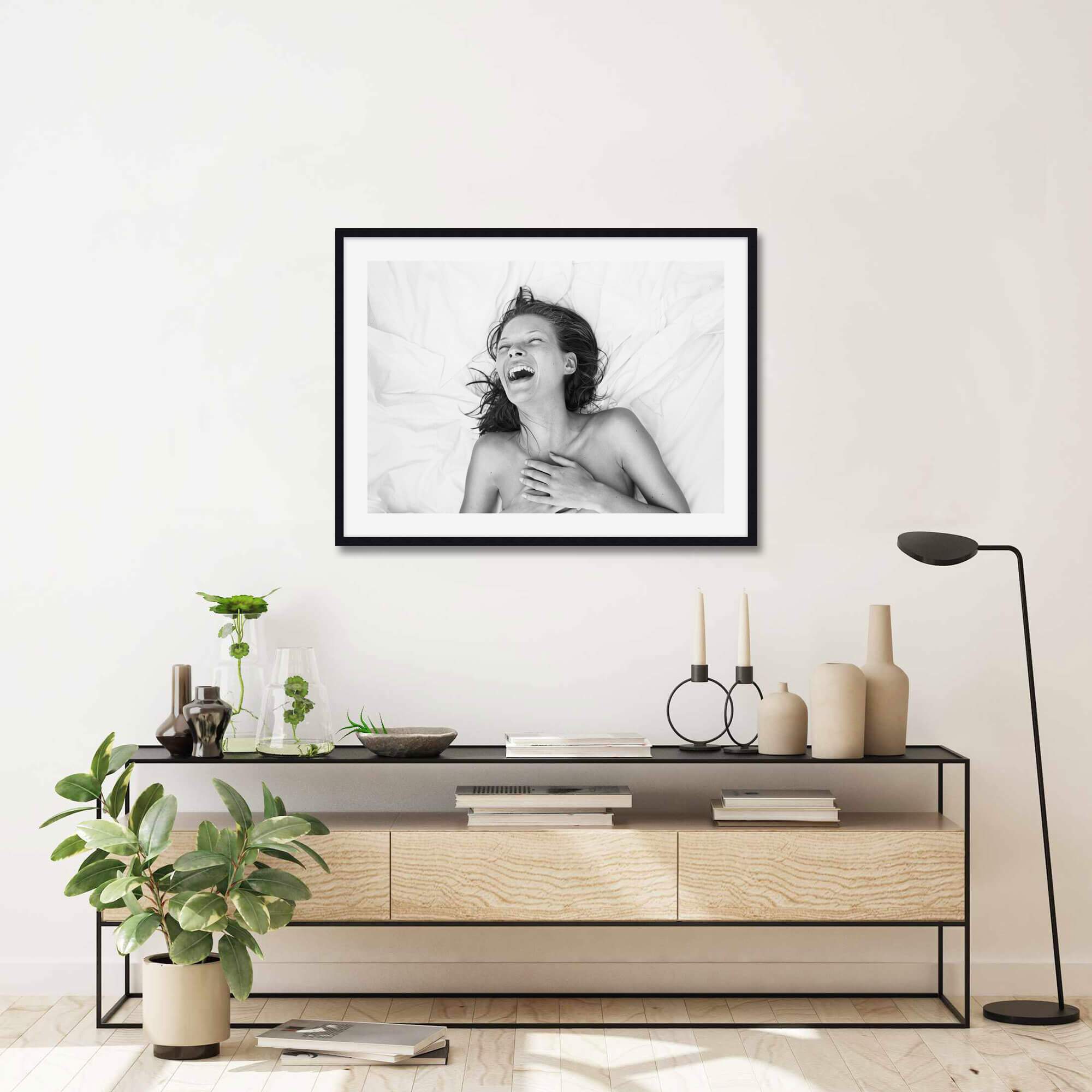 Kate Moss Laughing Wall Art for Living Room