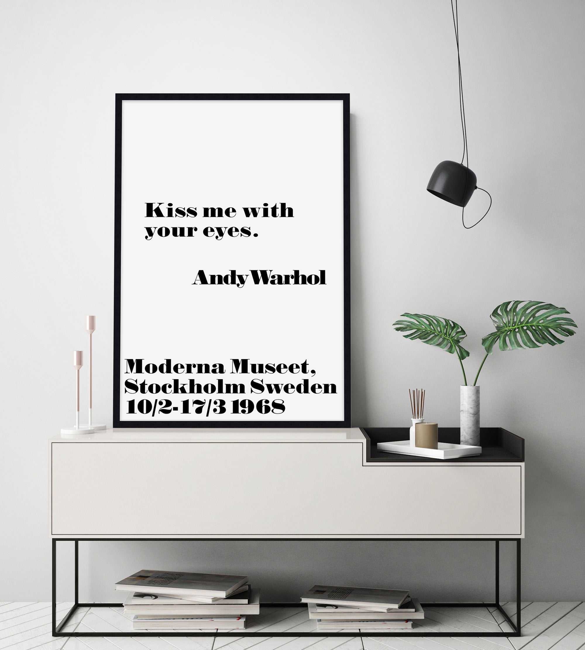 Kiss Me With Your Eyes by Andy Warhol Wall Art for Living Room