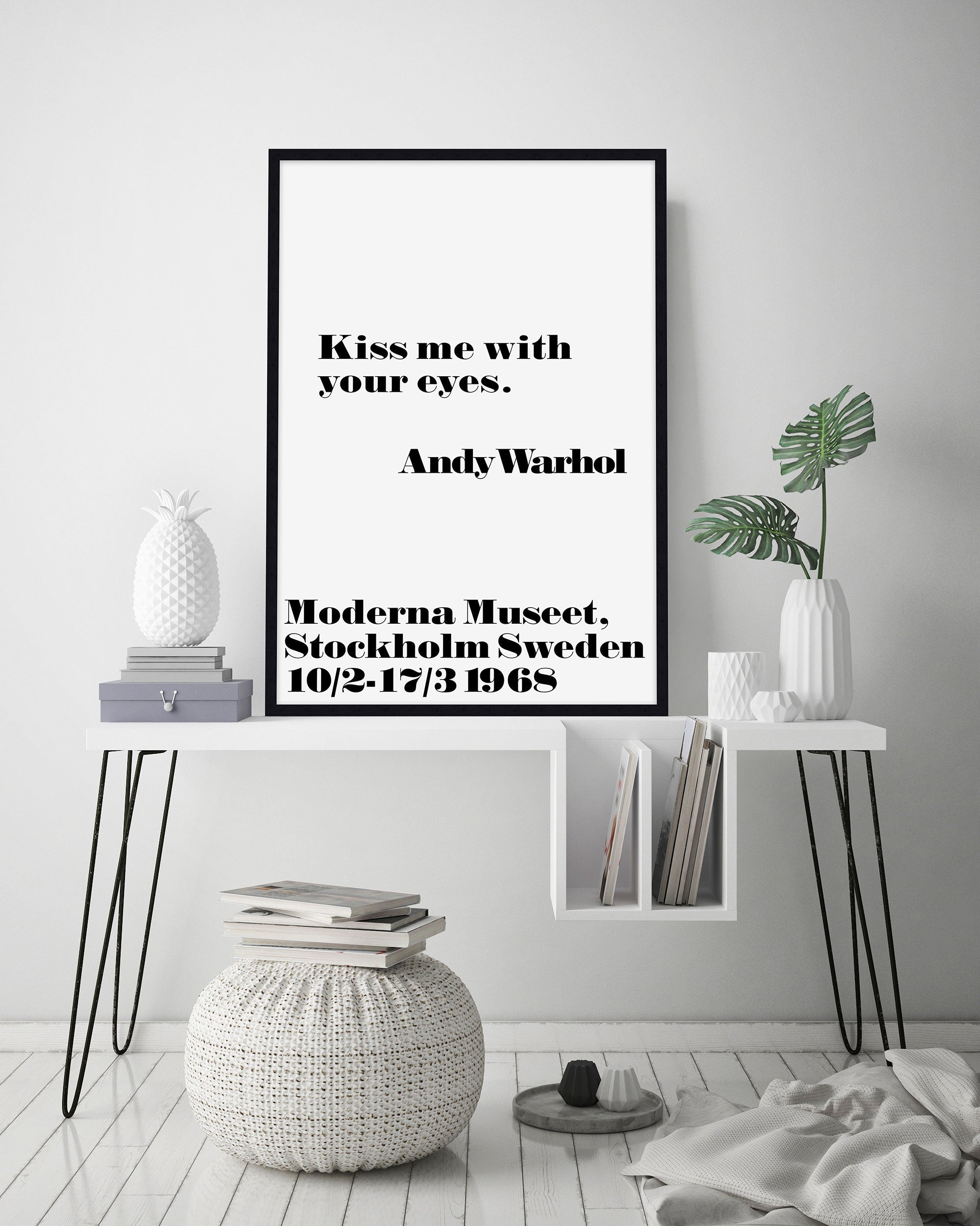 Kiss Me With Your Eyes by Andy Warhol Wall Art for Bedroom