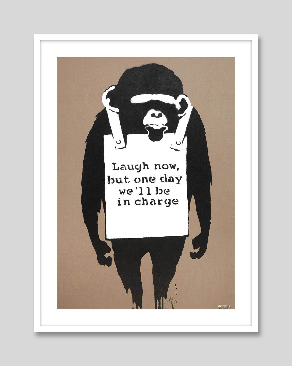 Laugh Now Monkey Banksy Wall Sticker WS-51322