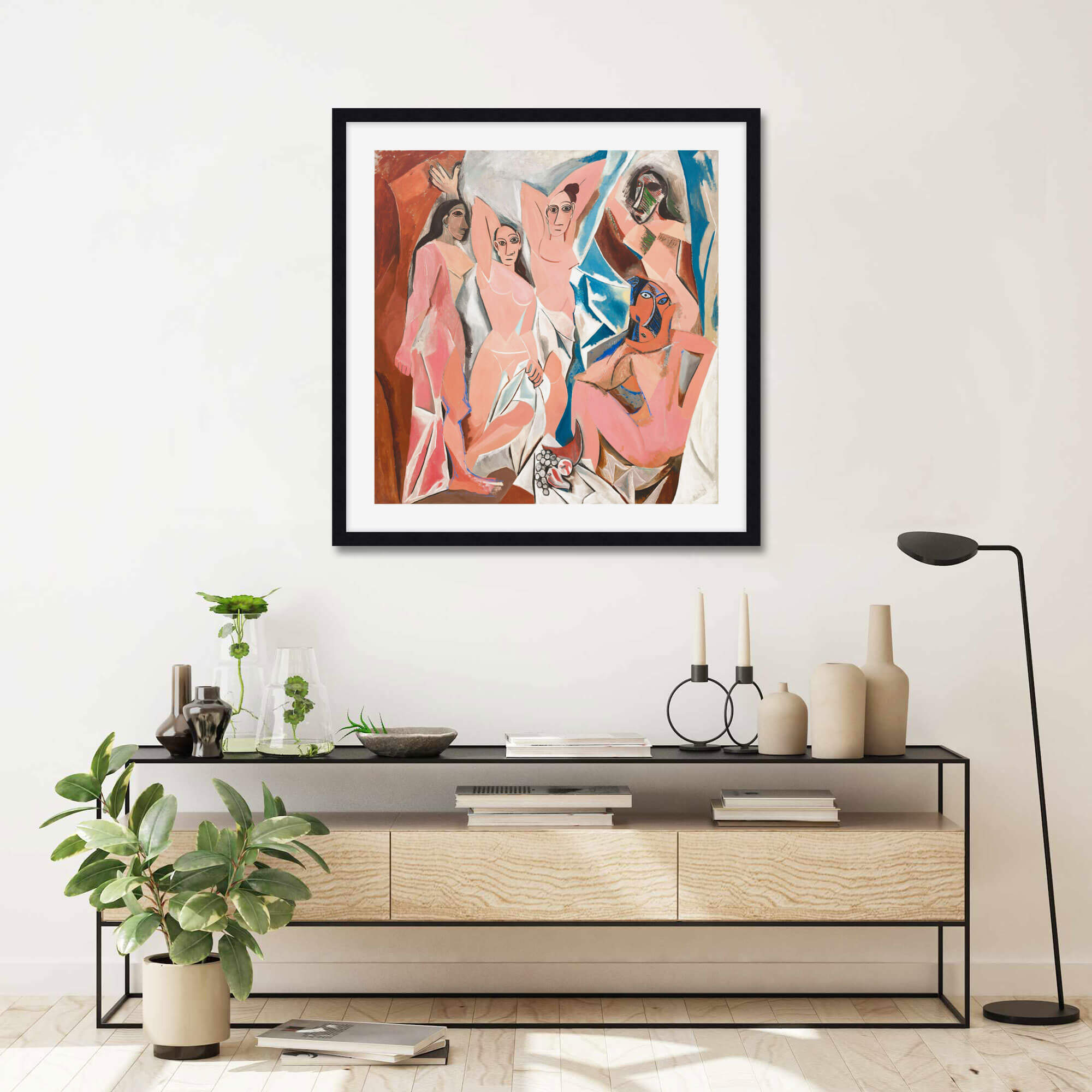 Les Demoisseles Davignon by Pablo Picasso Wall Art for Living Room