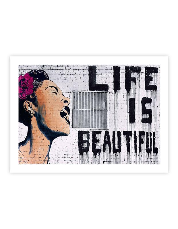 Life Is Beautiful by Mr. Brainwash Street Art Print | Pop Motif