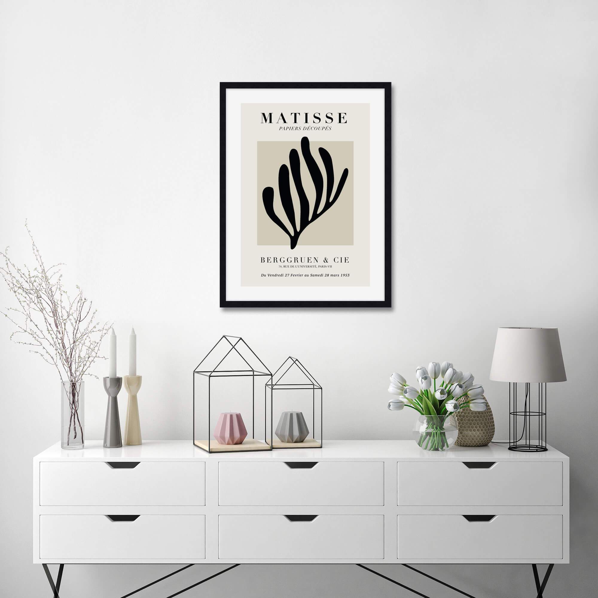 Matisse Coral Silhouette Berggruen & Cie by Henri Matisse Wall Art for Living Room