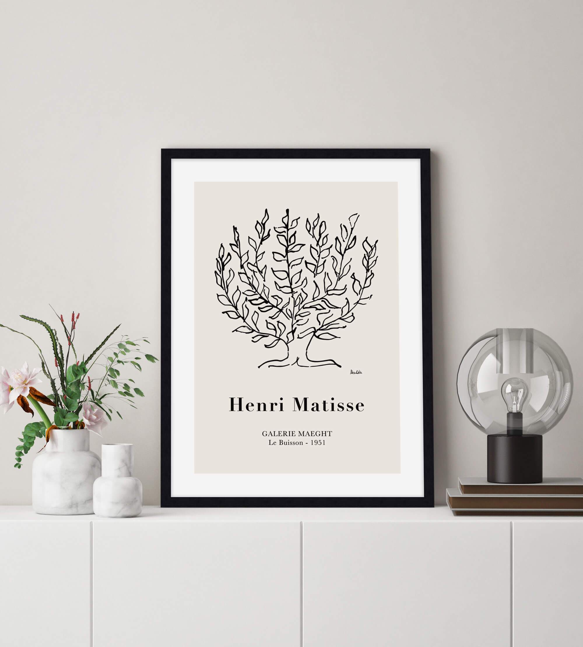 Matisse Le Platane Galerie Maeght 1951 by Henri Matisse Wall Art