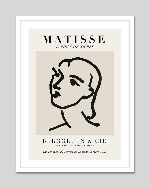 Matisse Papiers Decoupes Womans Face Art Print | Pop Motif