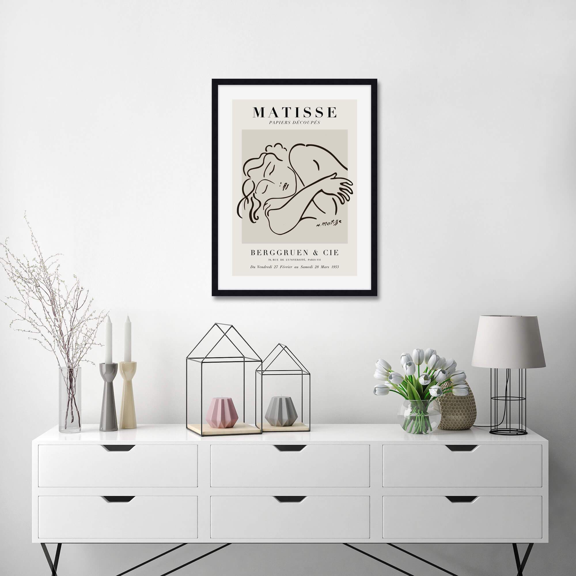 Matisse Sleeping Woman Galerie Berggruen & Cie by Henri Matisse Wall Art for Living Room