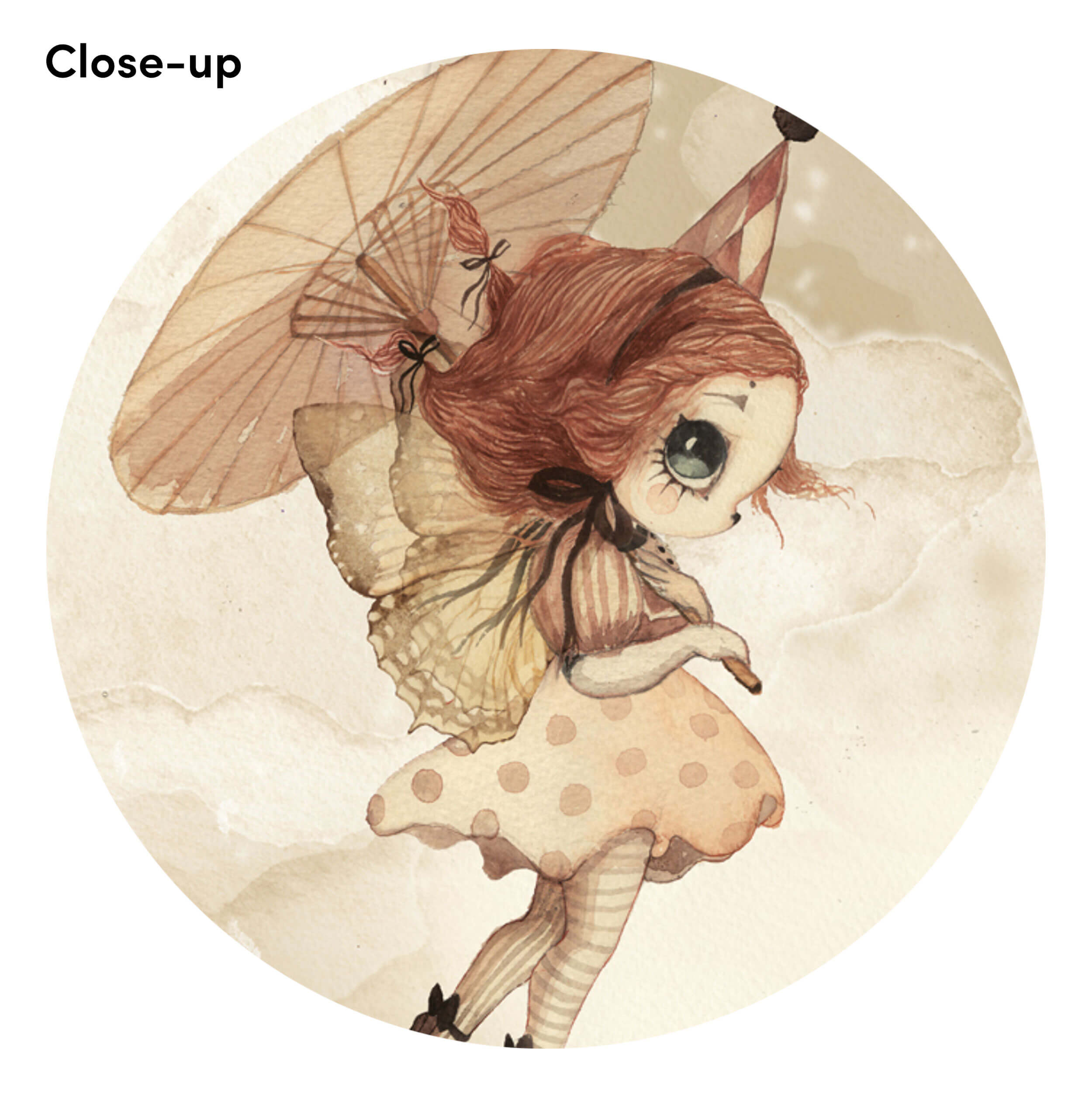 Close Up for My Umbrellar by Mrs Mighetto Art Print