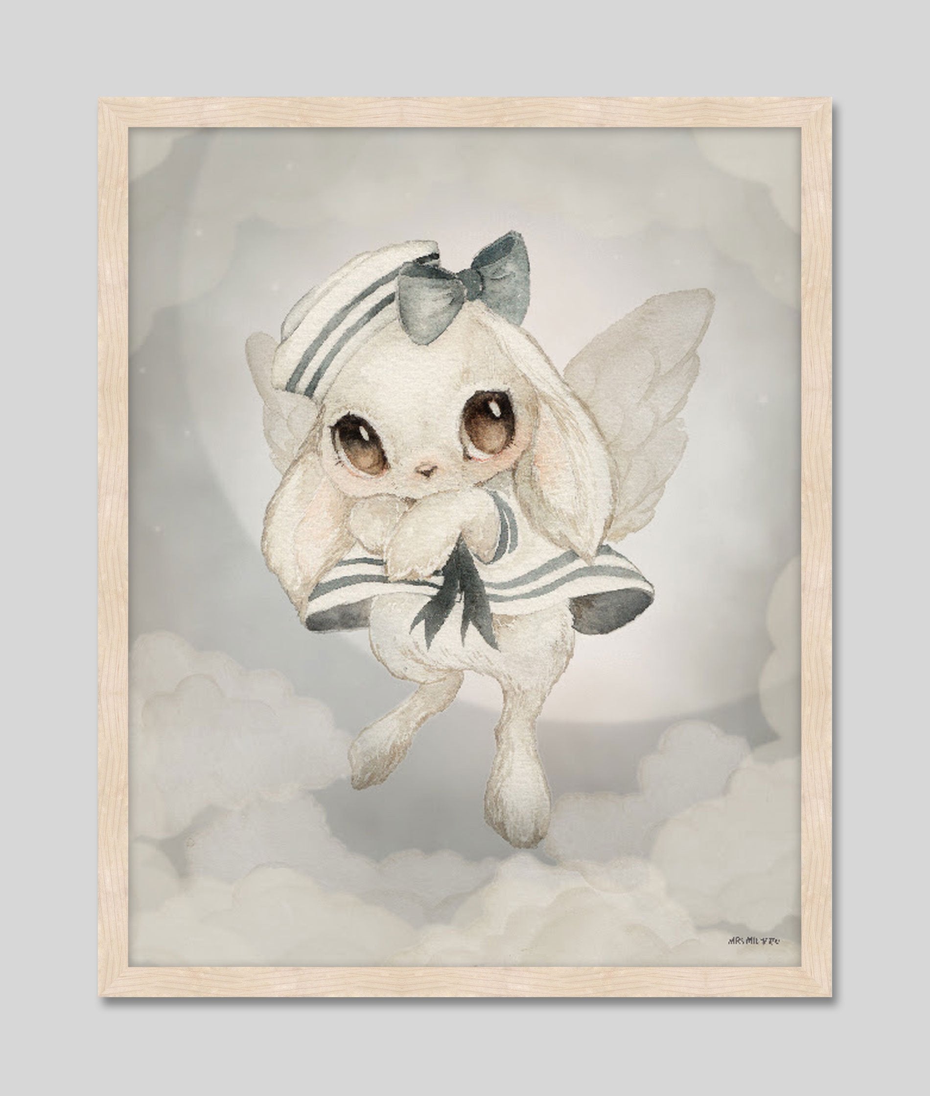 Miss Vega by Mrs Mighetto Art Print in Natural Frame