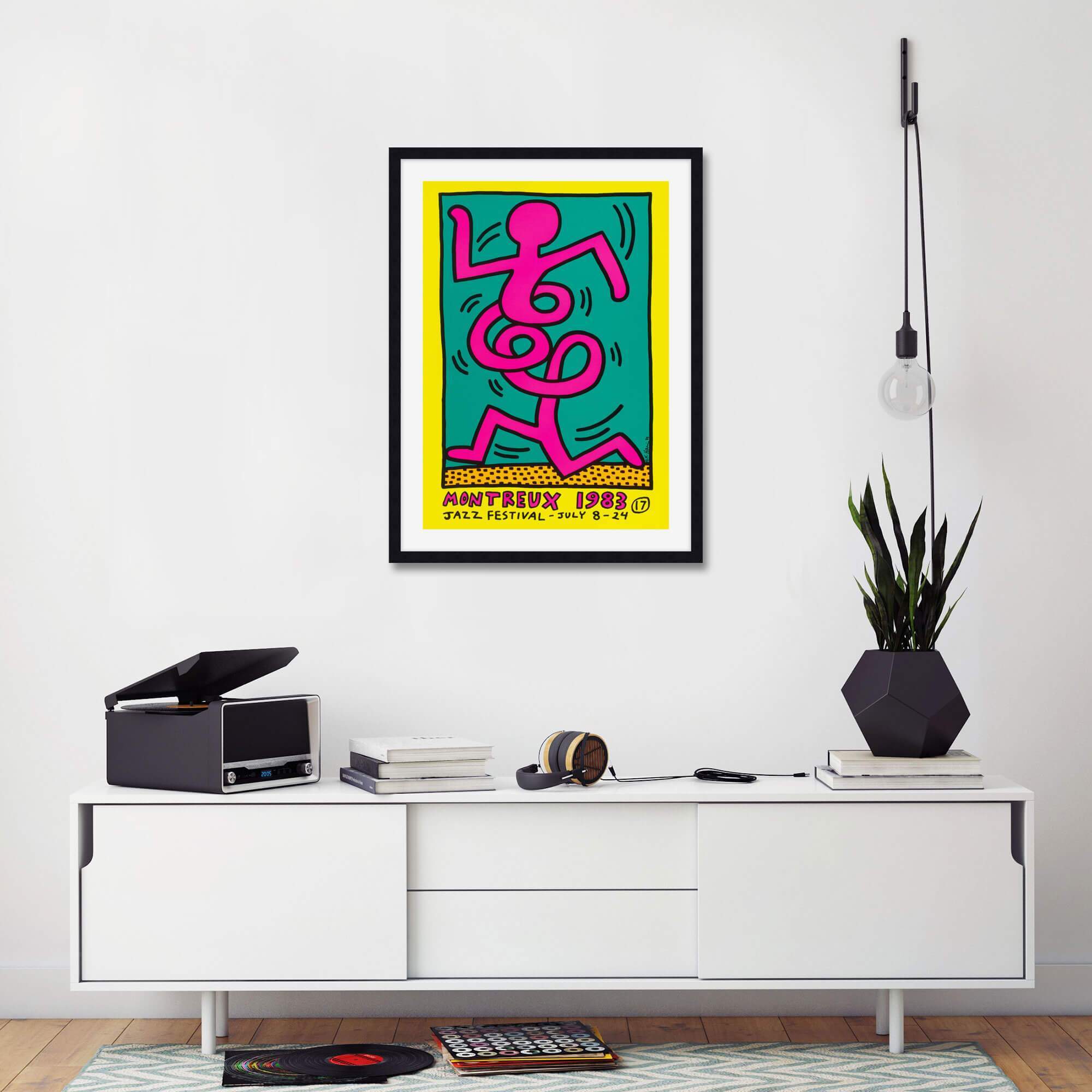 Montreux Jazz Festival 1983 Pink Man by Keith Haring Wall Art