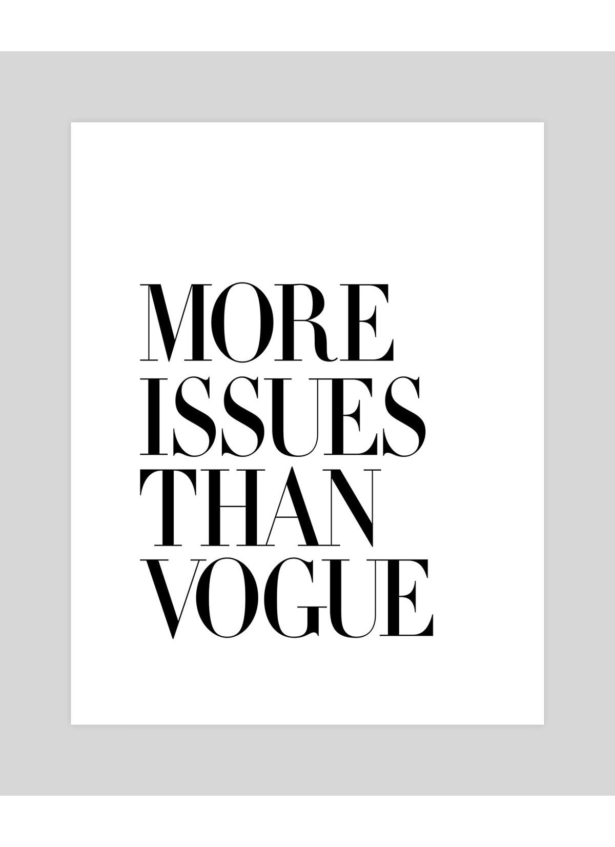 More Issues Than Vogue - What does it mean?