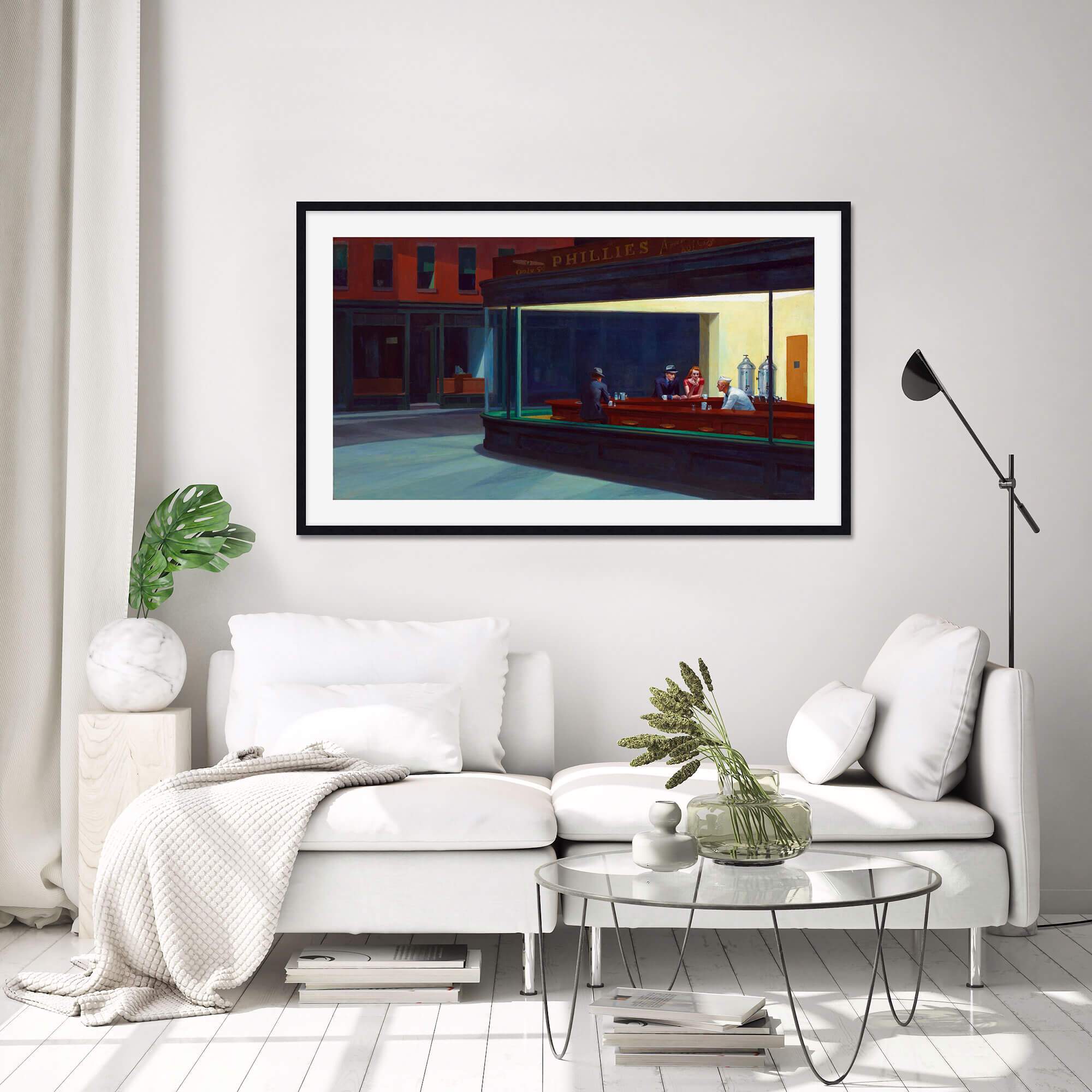 Nighthawks by Edward Hopper Wall Art for Living Room