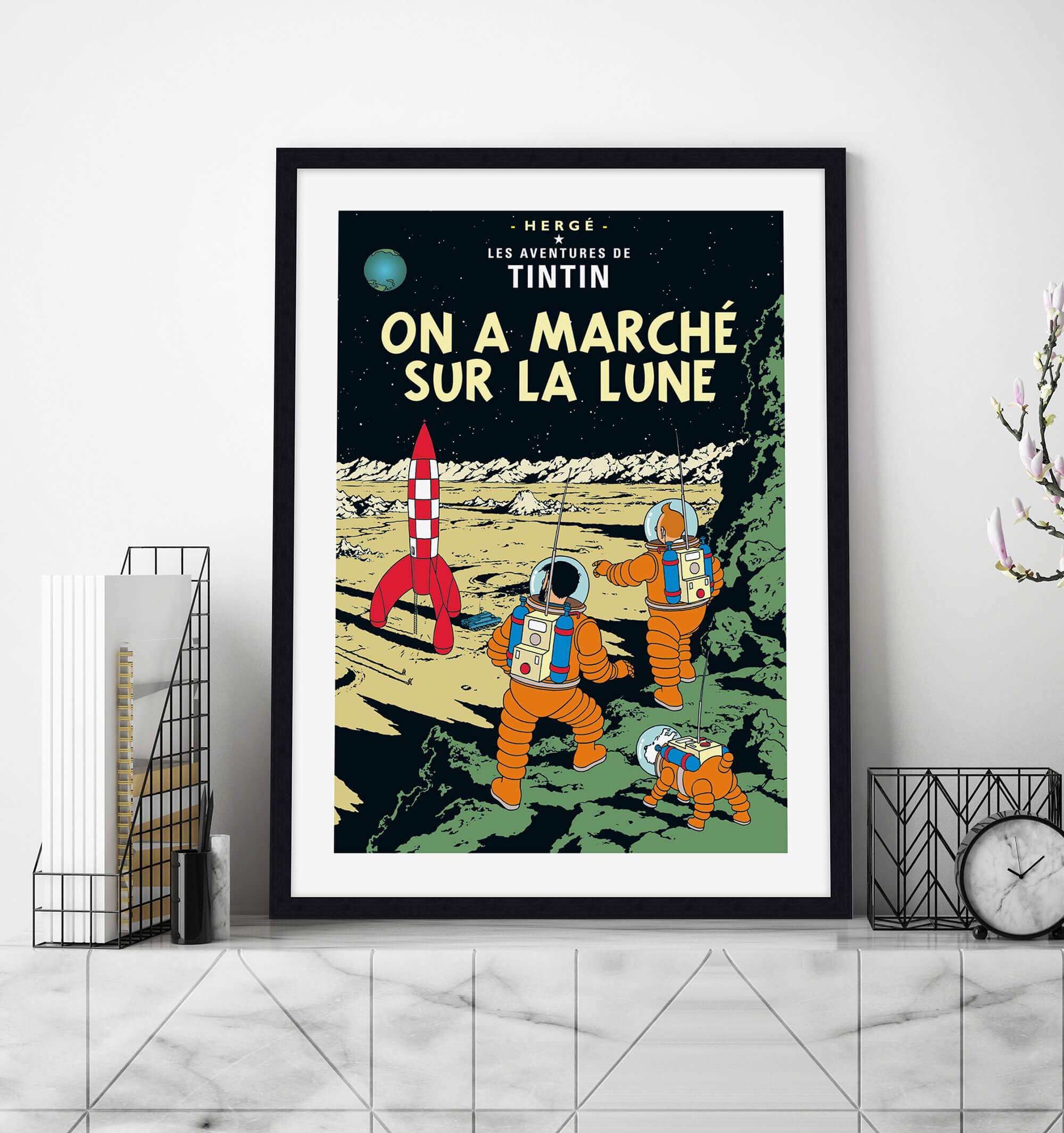 Tintin On a Marche Sur La Lune by Herge Wall Art