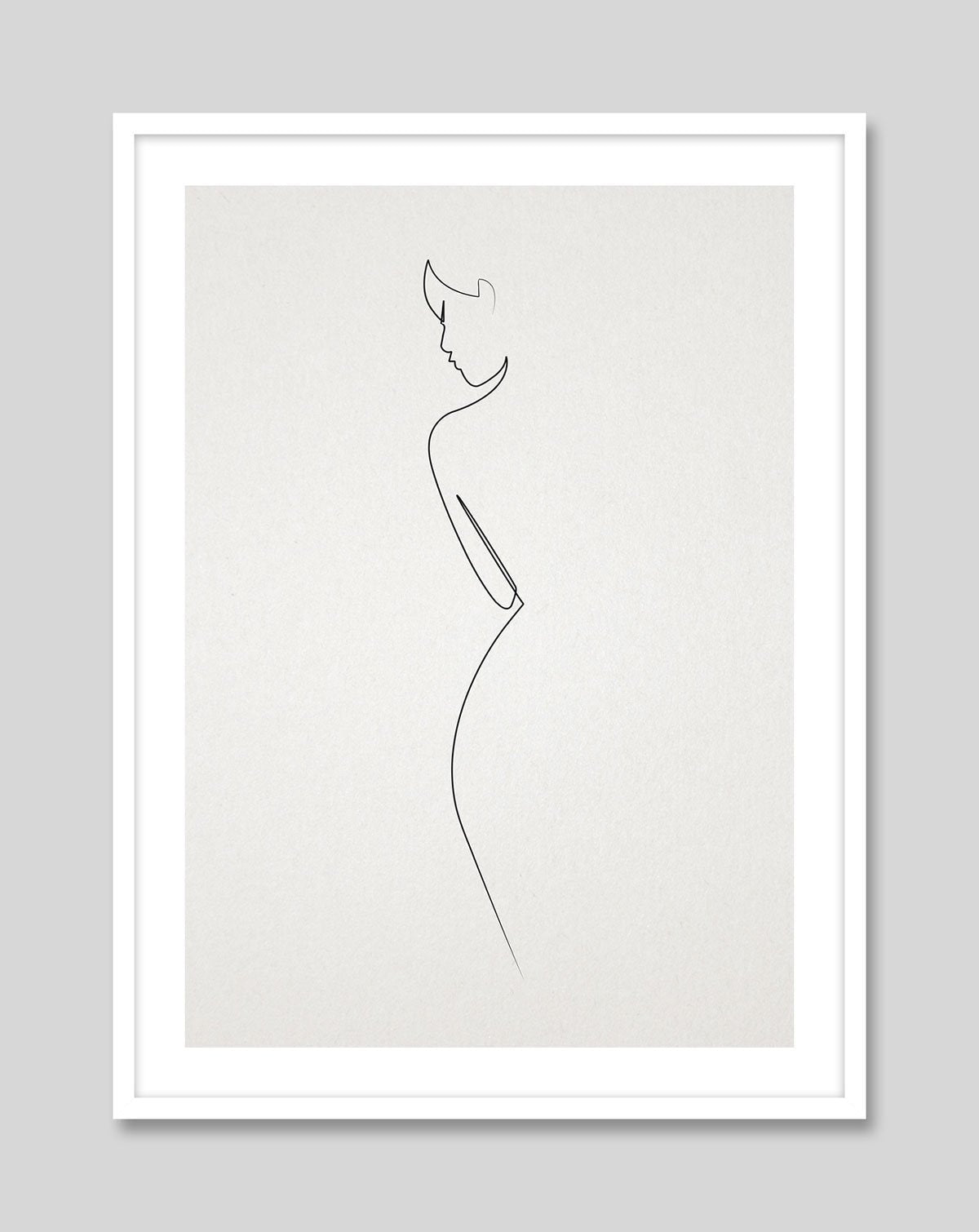 One Line Nude by Quibe Art Print | Pop Motif