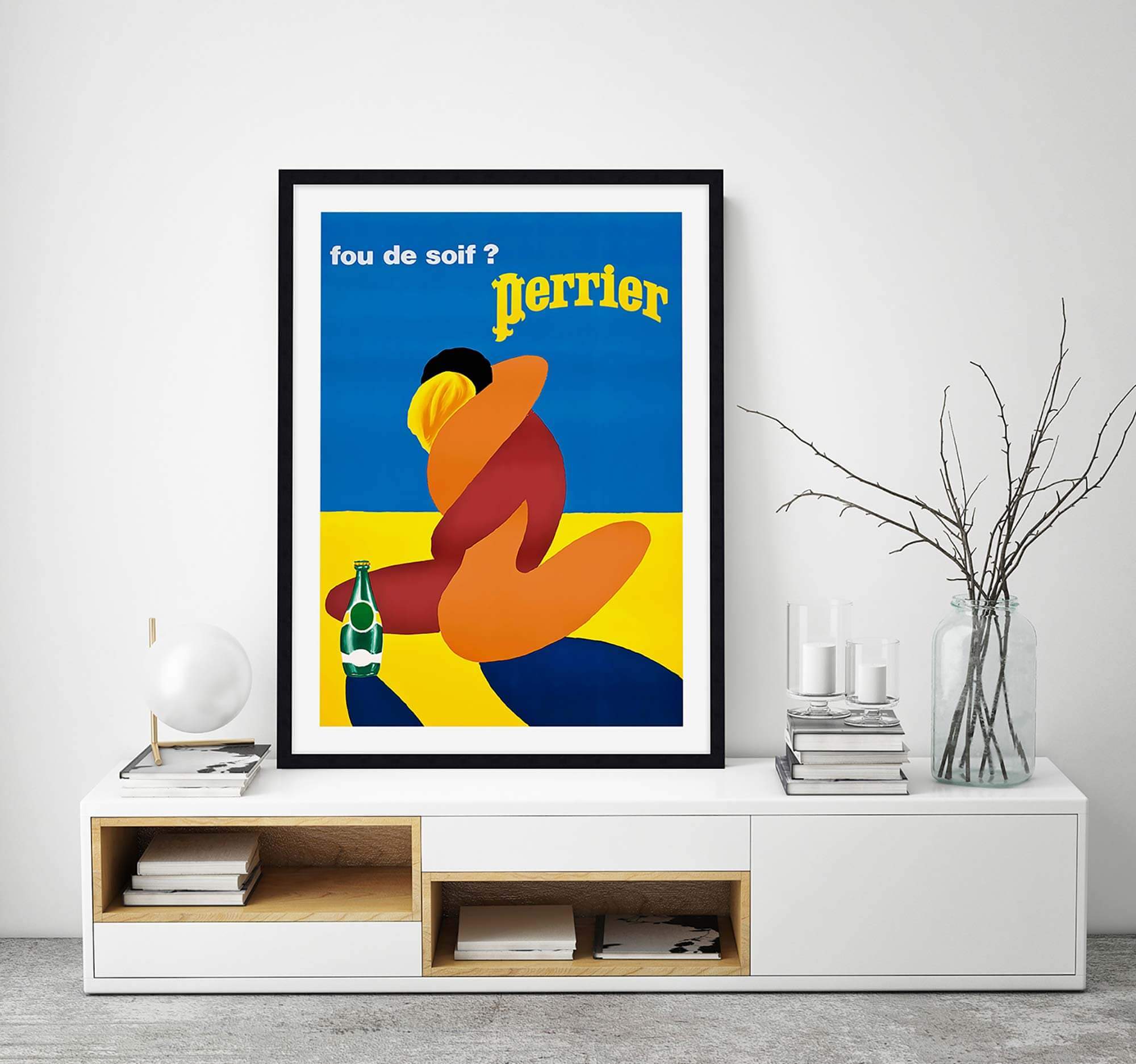 Perrier Foe De Soif by Bernard Villemot Wall Art for Living Room