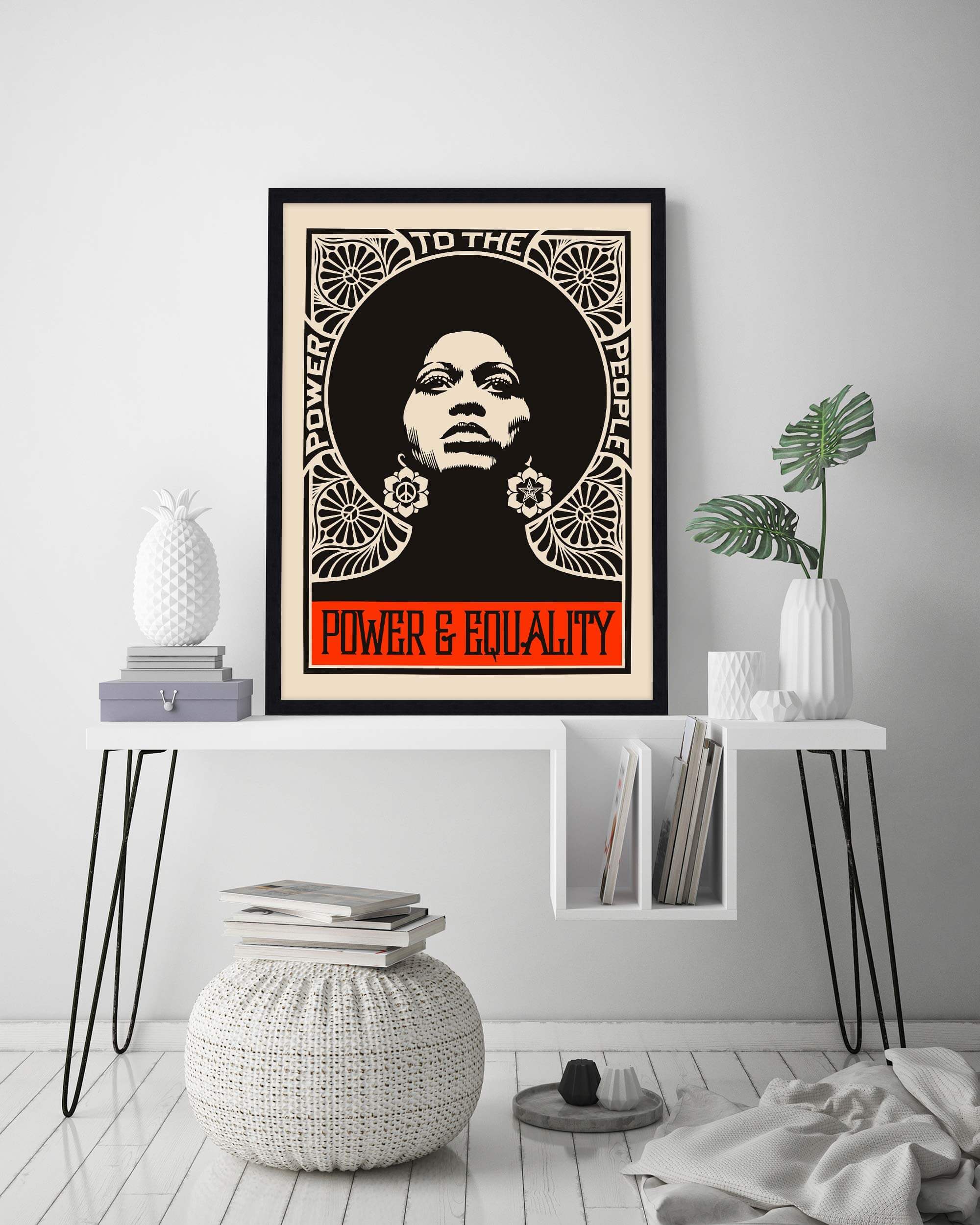Power And Equality by Shepard Fariey Wall Art for Bedroom