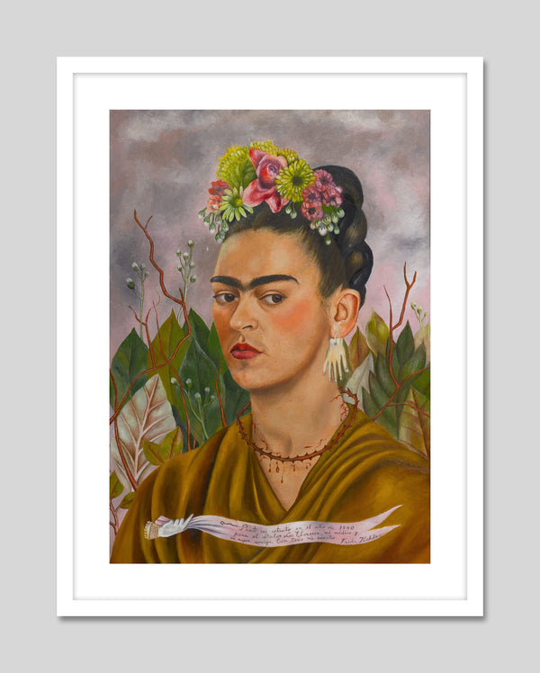 Self Portrait Dedicated to Dr Eloesser by Frida Kahlo Art Print | Pop Motif