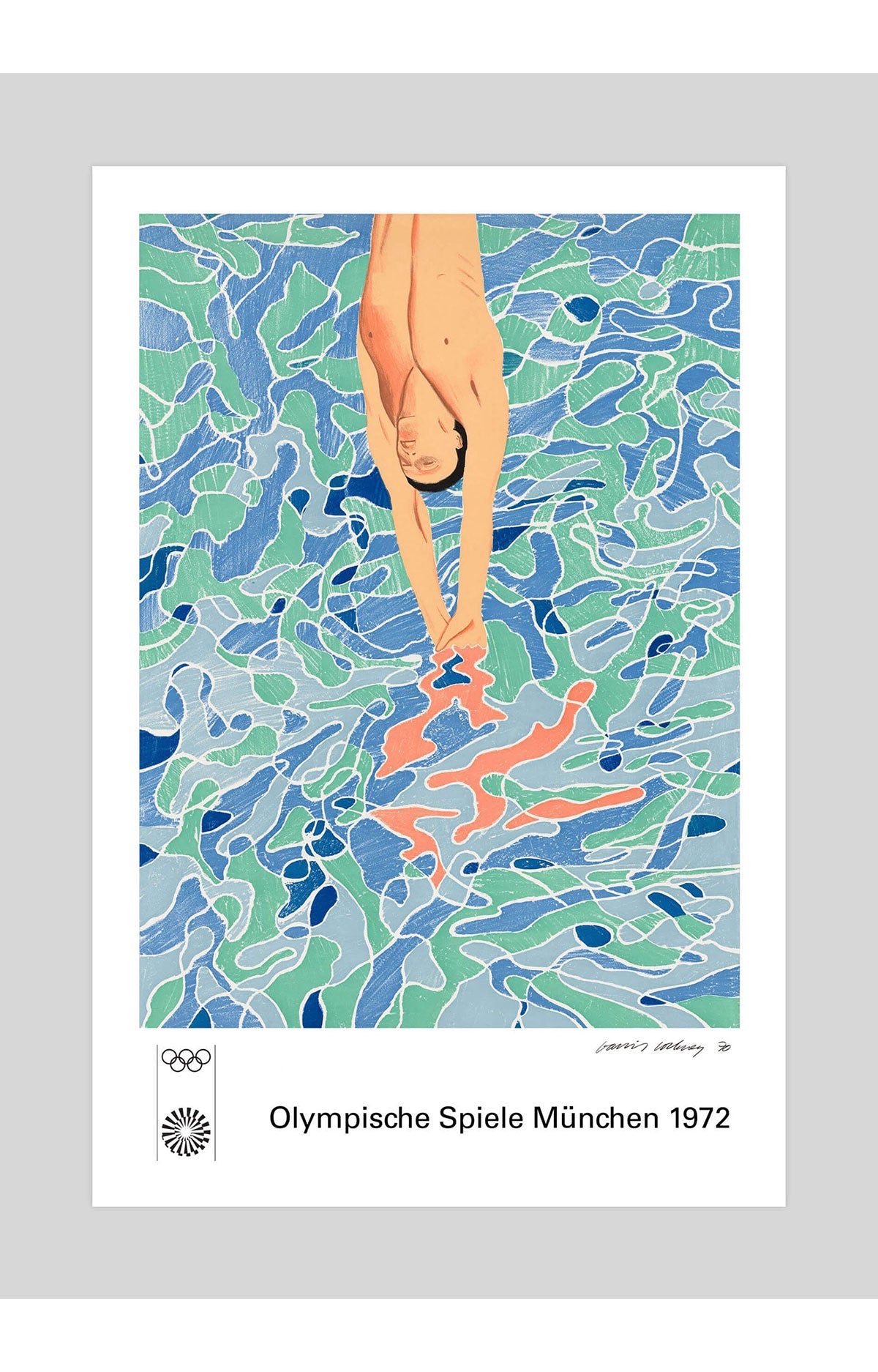 The Diver by David Hockney Art Print | Pop Motif