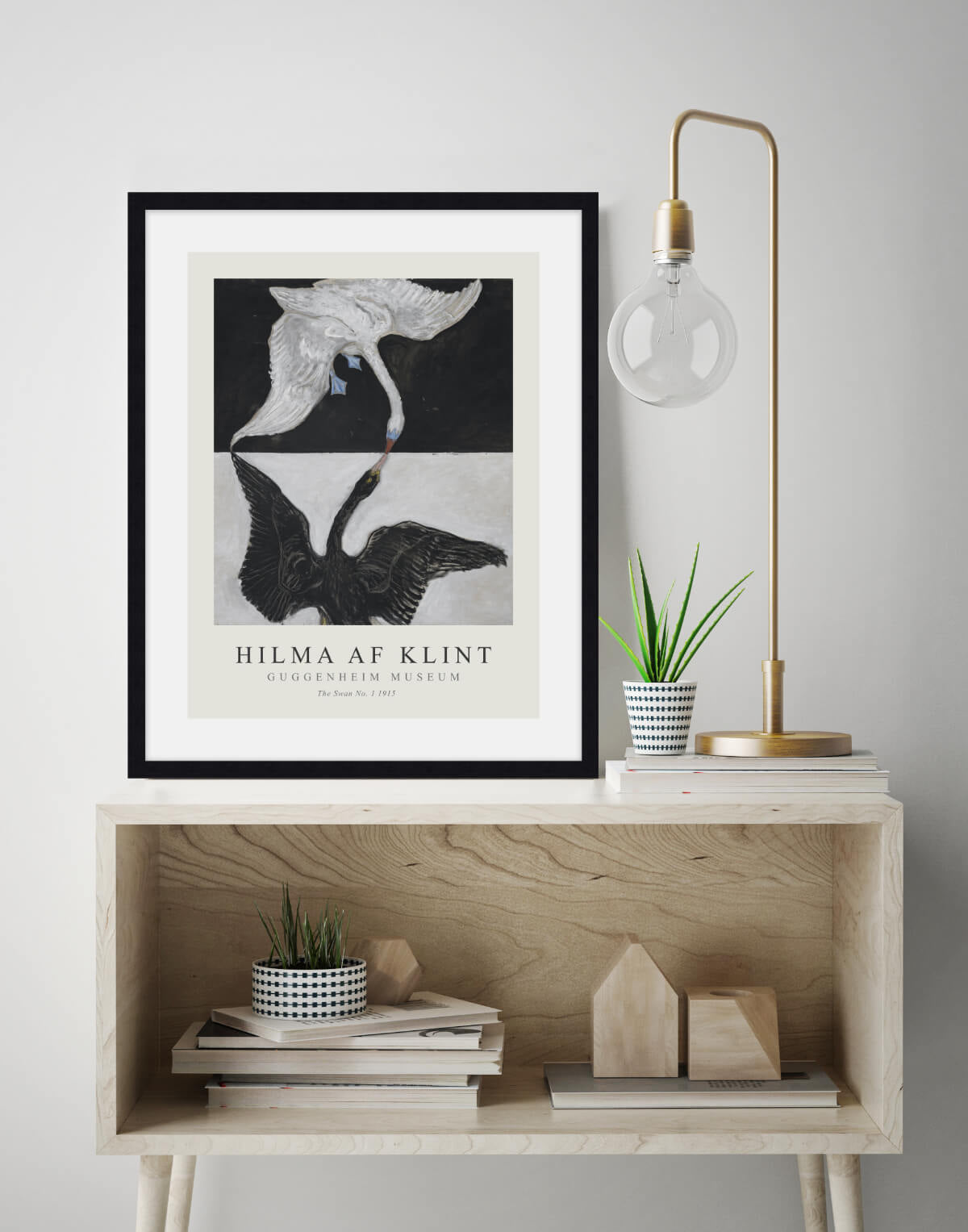 The Swan No 1, 1915 Guggenheim Museum by Hilma af Klint Wall Art for Bedroom