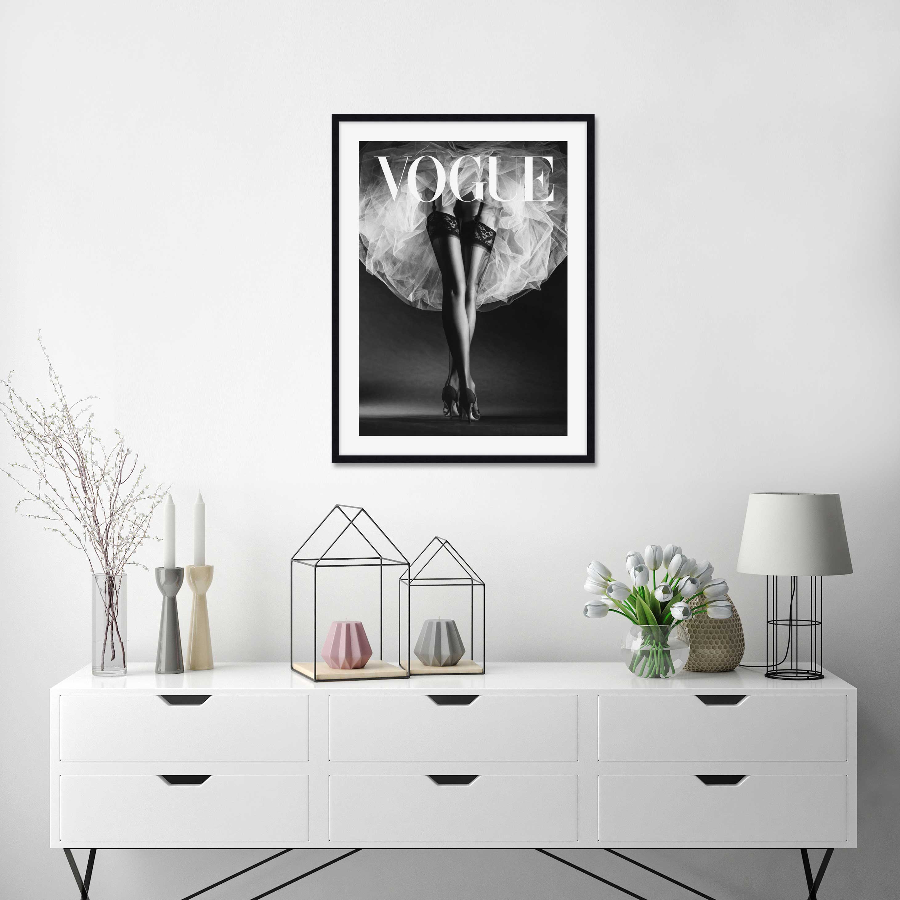 Vogue Tutu Wall Art for Bedroom