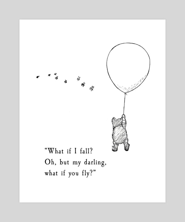 Winnie The Pooh - What If I Fly Art Print | Pop Motif