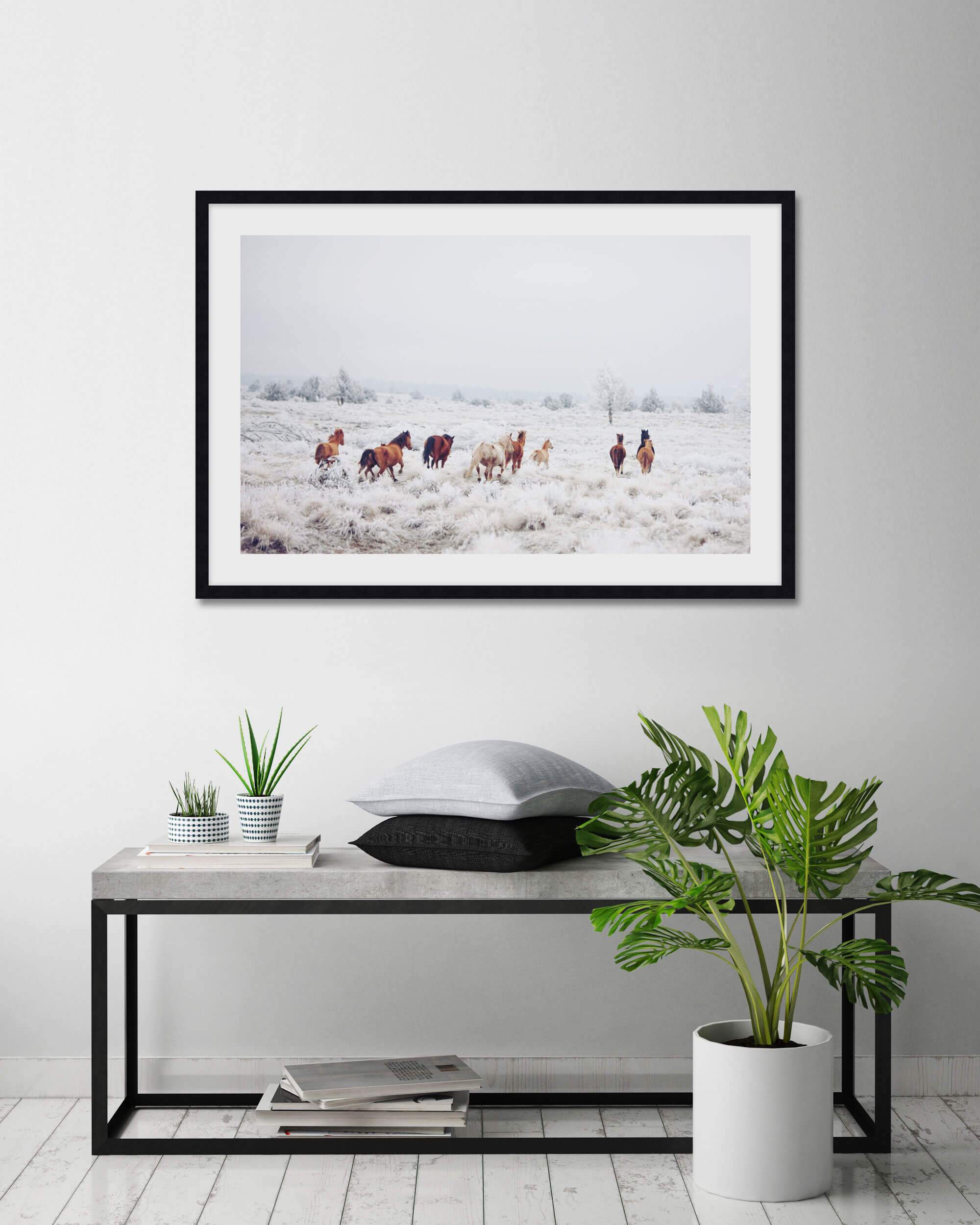 Winter Horses by Kevin Russ Wall Art for Living Room