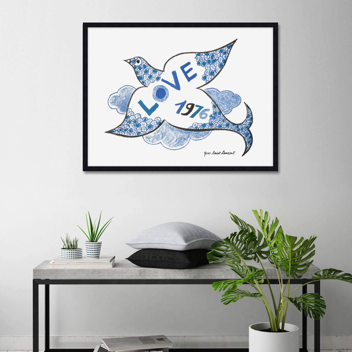 YSL Love 1976 by Yves Saint Laurent Wall Art for Bedroom