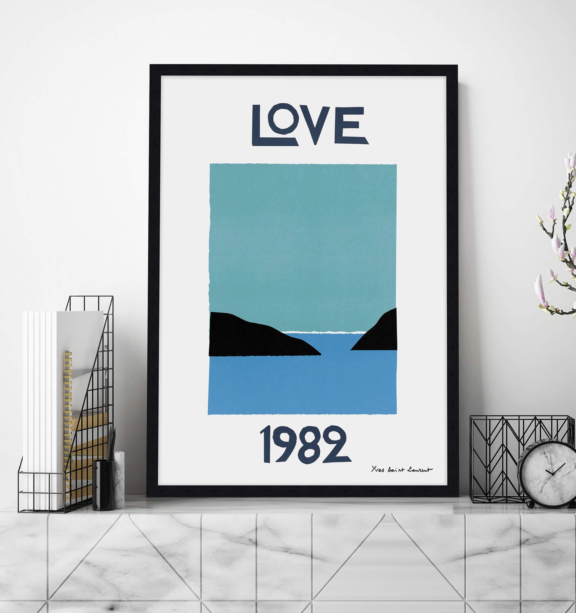 YSL Love 1982 by Yves Saint Laurent Wall Art for Office