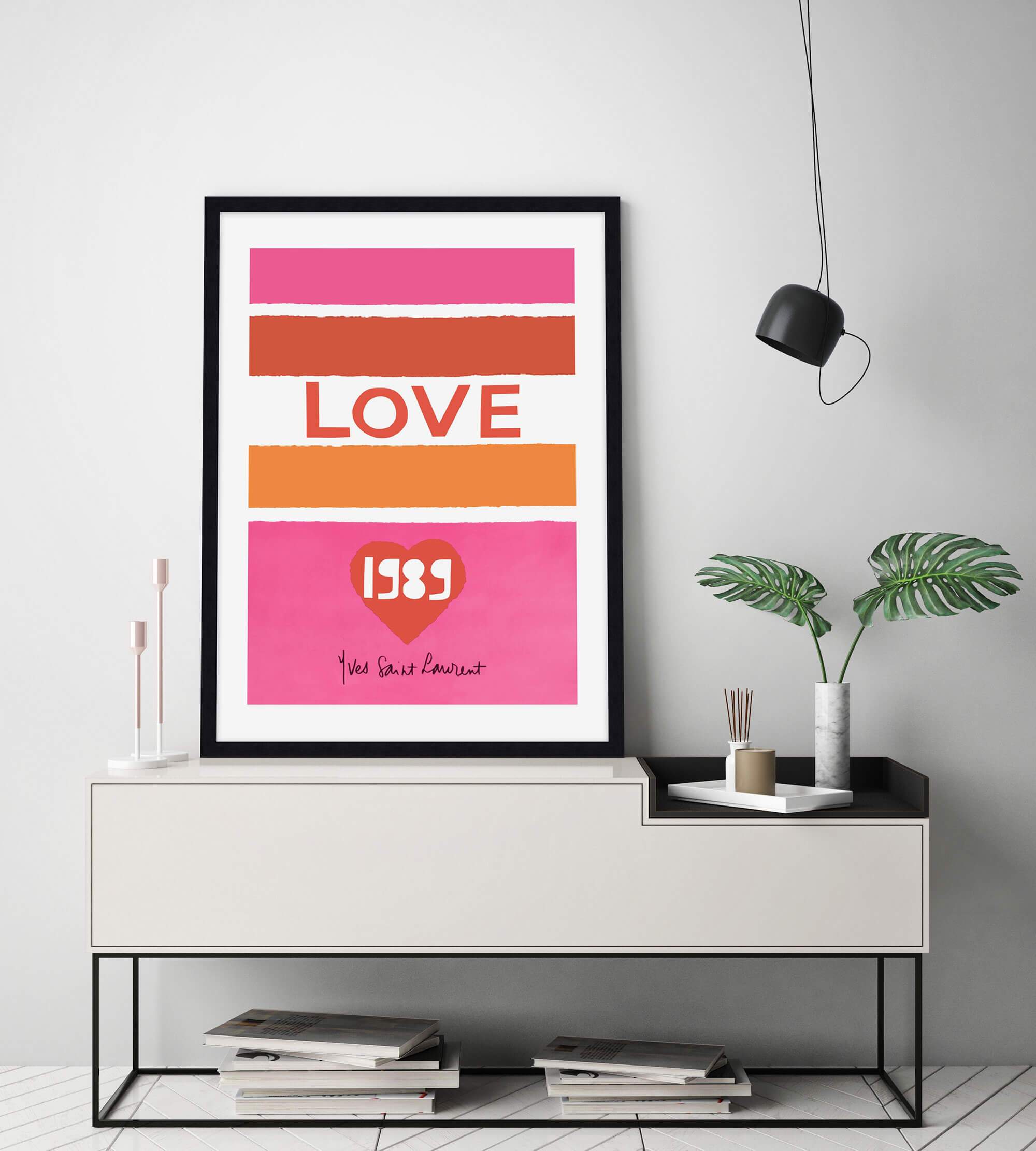 YSL Love 1989 by Yves Saint Laurent Wall Art