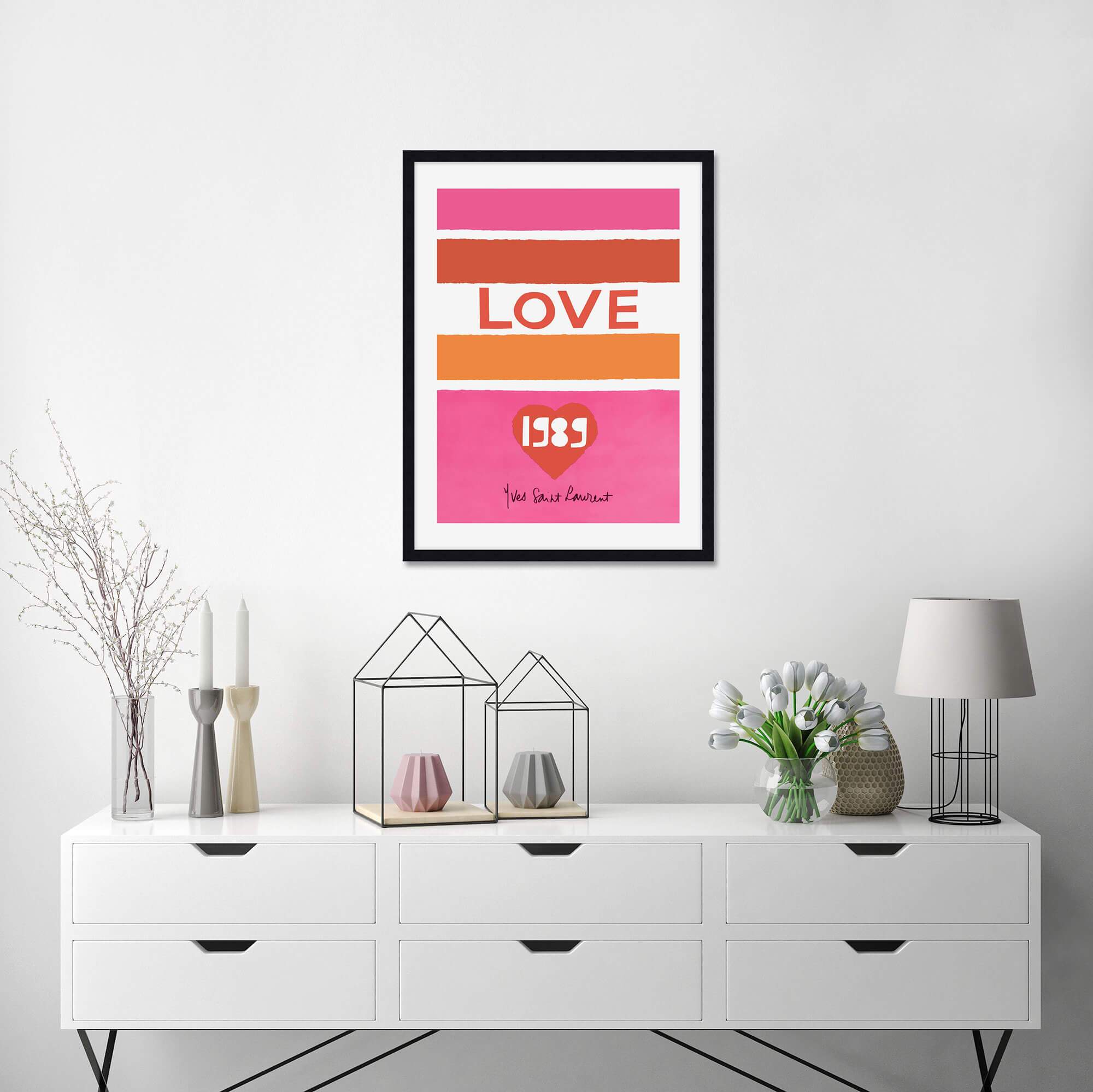 YSL Love 1989 by Yves Saint Laurent Wall Art for Living Room