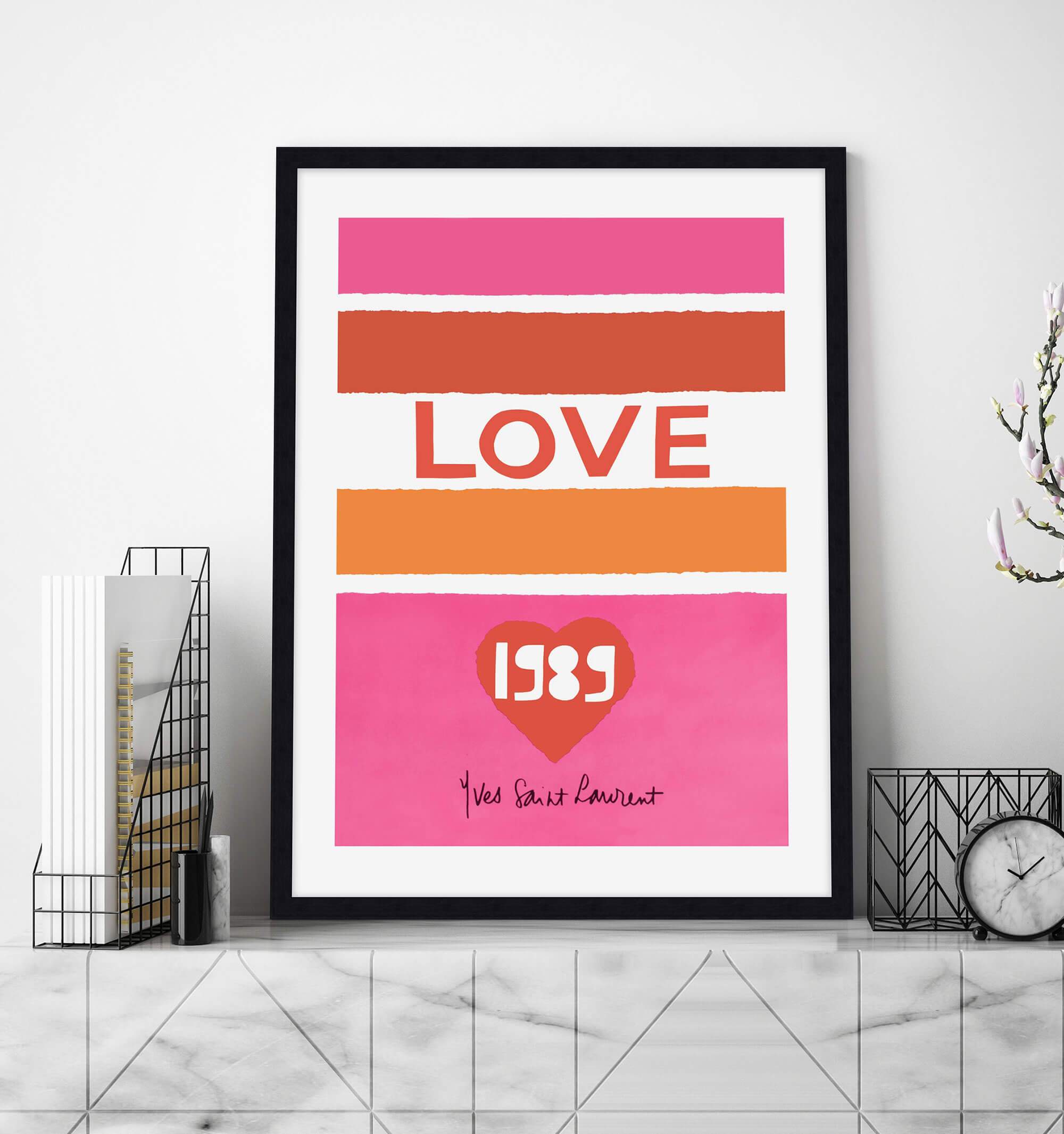 YSL Love 1989 by Yves Saint Laurent Wall Art for Office