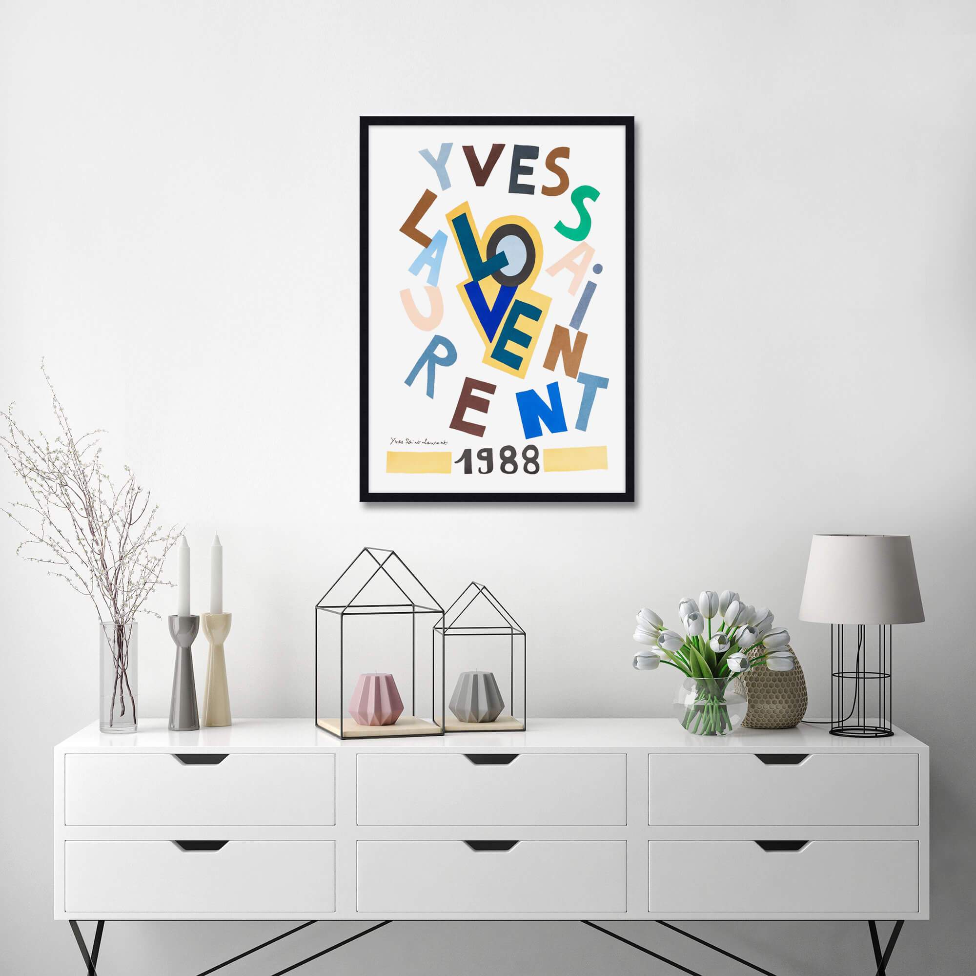 YSL Love 1988 by Yves Saint Laurent Wall Art for Living Room