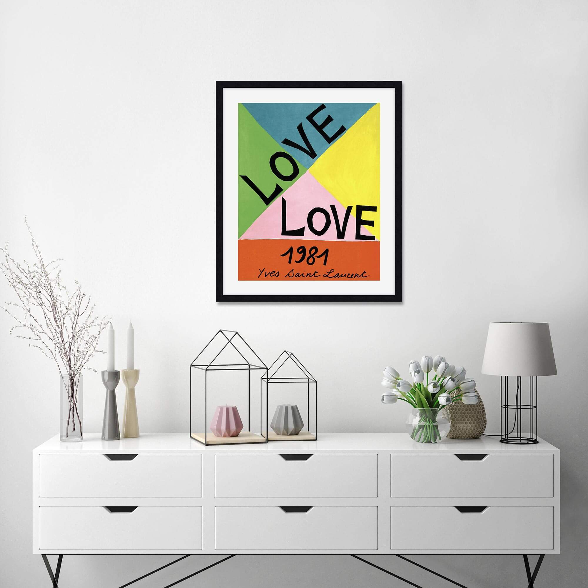 Yves Saint Laurent Love 1981 by Yves Saint Laurent Wall Art for Living Room